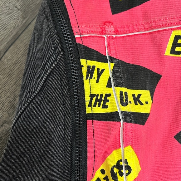 Cult of Individuality Sex Pistols denim jacket. one sz vest rock rocker Bollocks - Picture 6 of 9